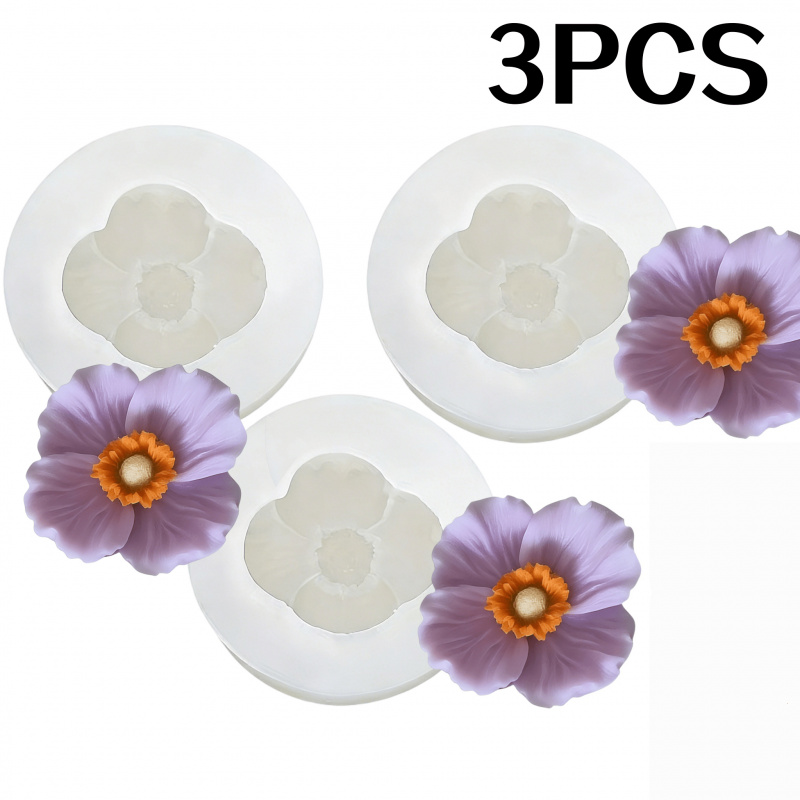 Molde de silicone 3Flower, par - Soap Making Liquid avaliação e preço