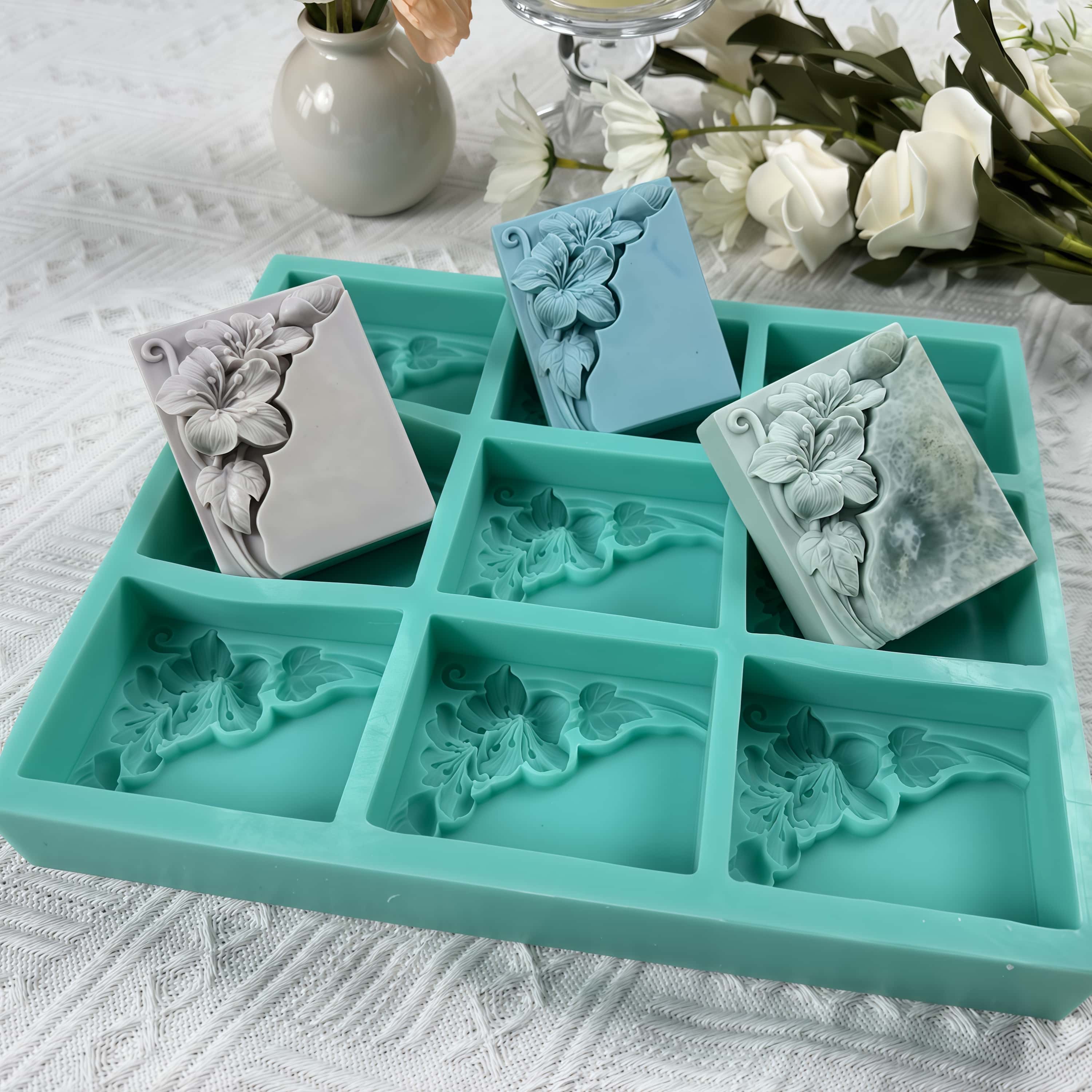 Molde de sabão flor de tungstê - Soap Making Vendors avaliação e preço