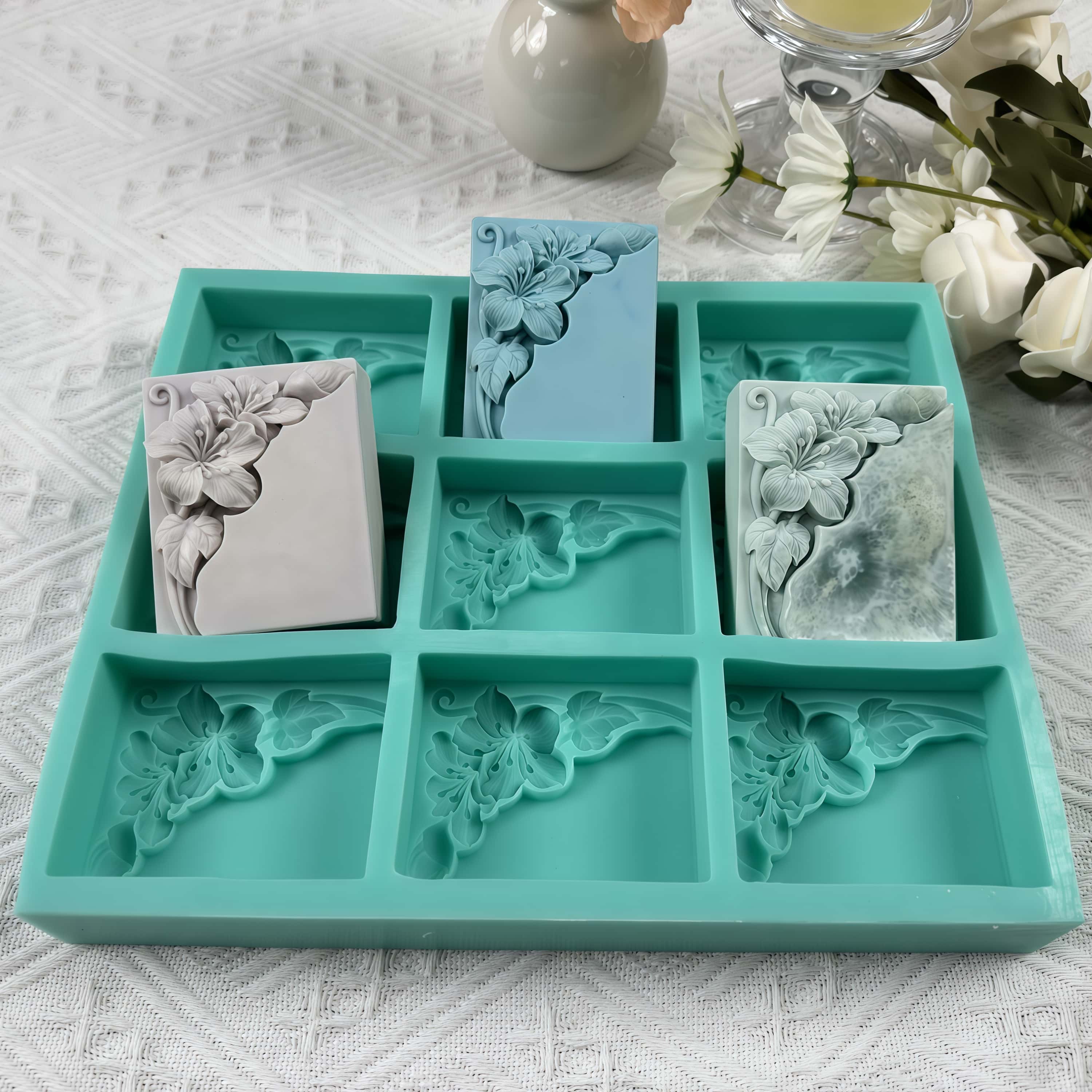 Molde de sabão flor de tungstê - Soap Making Vendors avaliação e preço