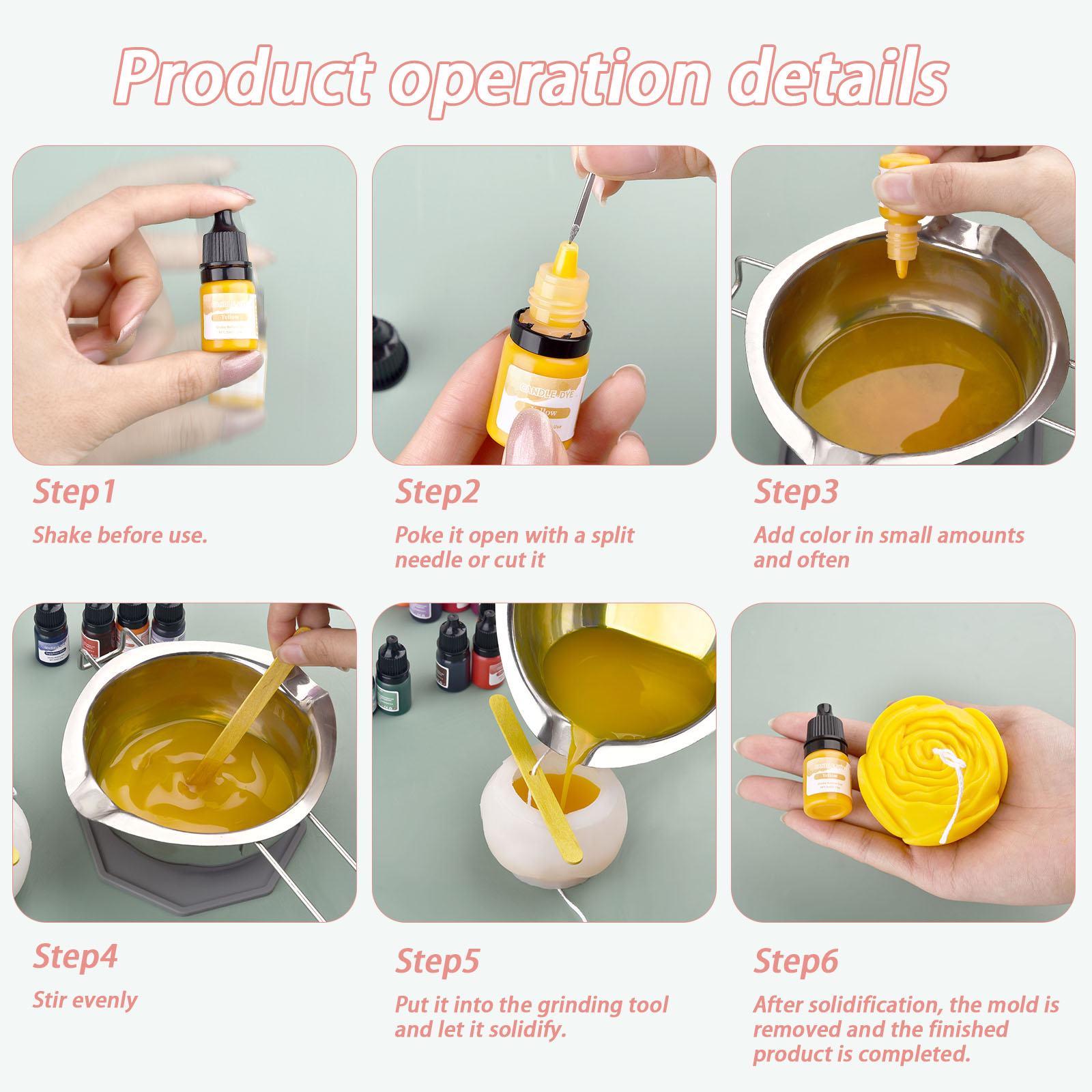 5ml/garrafa vela cera pigmento - Soap Making Liquid avaliação e preço