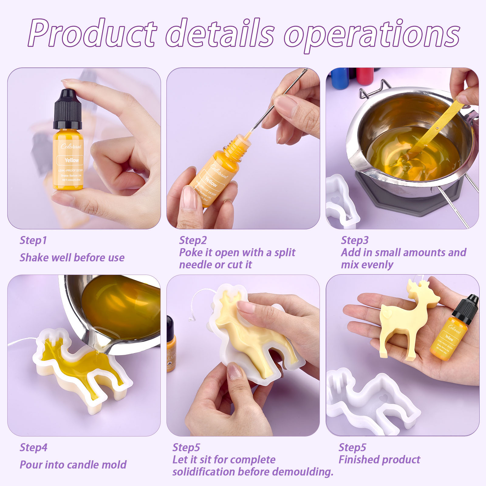 Kit de tintas para velas, conj - Soap Making Liquid avaliação e preço